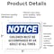 Signmission Children Must Be Accompanied By An Adult, 5 in W x Rectangle, Vinyl Decal OS-2PACK-NS-D-35-L-10579 - alternate 4